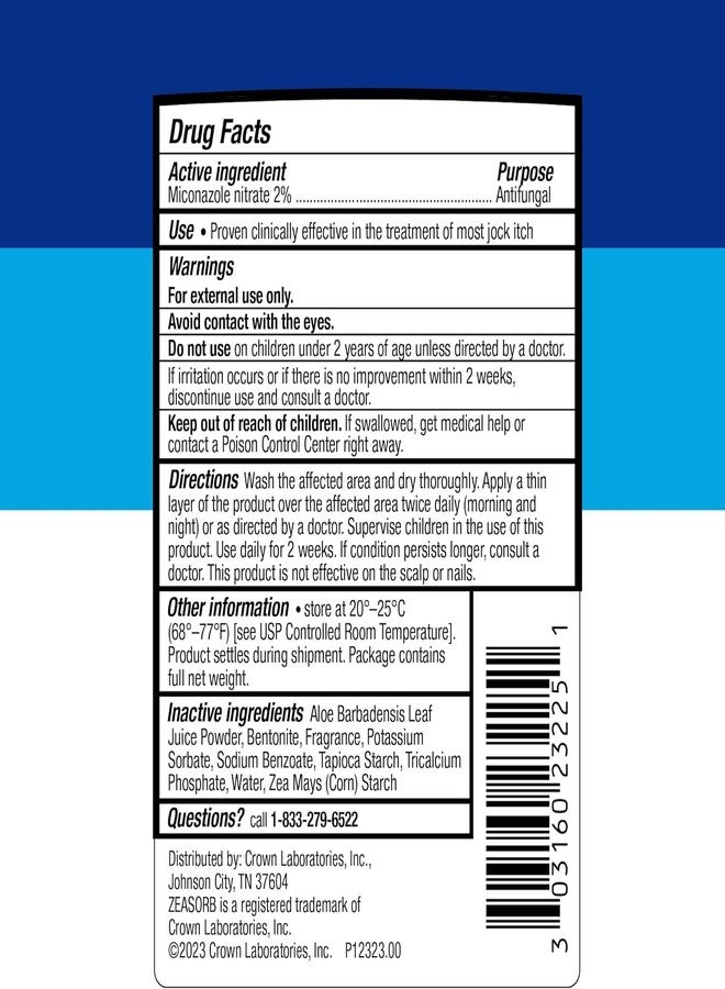 Zeasorb Super Absorbent Antifungal Treatment Powder for Jock Itch 2.5 oz by Zeasorb-Af - Image 3